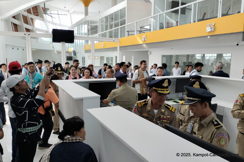 Kampot International Tourism Port in Cambodia. Ferry to Koh Rong and Koh Rong Samloem Islands.