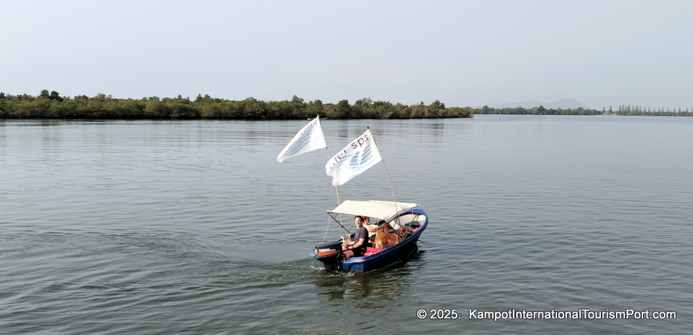 Kampot International Tourism Port in Cambodia. Ferry to Koh Rong and Koh Rong Samloem Islands.