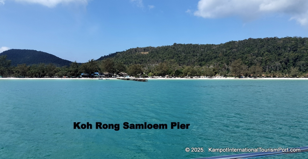 Kampot International Tourism Port in Cambodia. Ferry to Koh Rong and Koh Rong Samloem Islands.