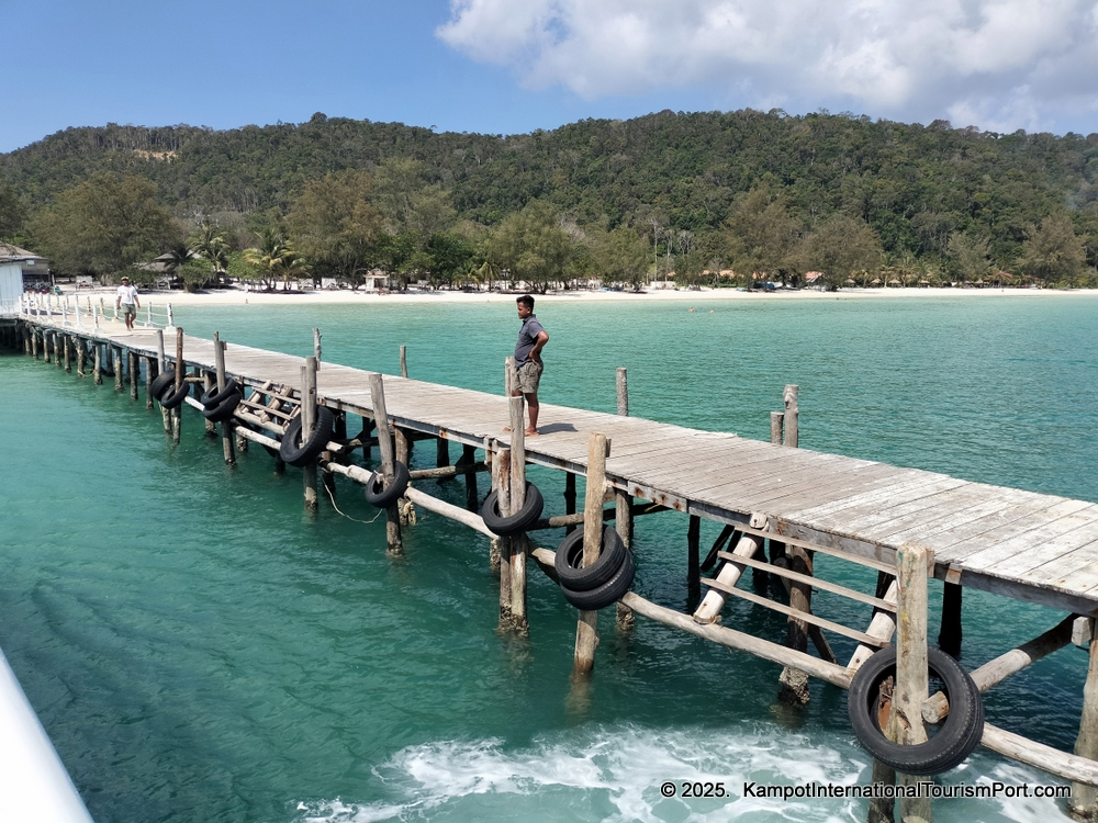 Kampot International Tourism Port in Cambodia. Ferry to Koh Rong and Koh Rong Samloem Islands.