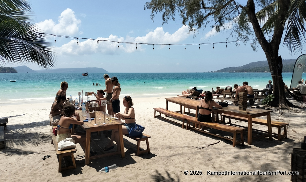 Kampot International Tourism Port in Cambodia. Ferry to Koh Rong and Koh Rong Samloem Islands.