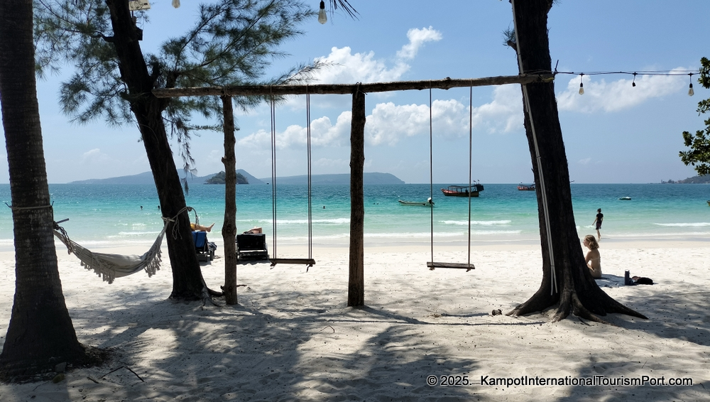 Kampot International Tourism Port in Cambodia. Ferry to Koh Rong and Koh Rong Samloem Islands.