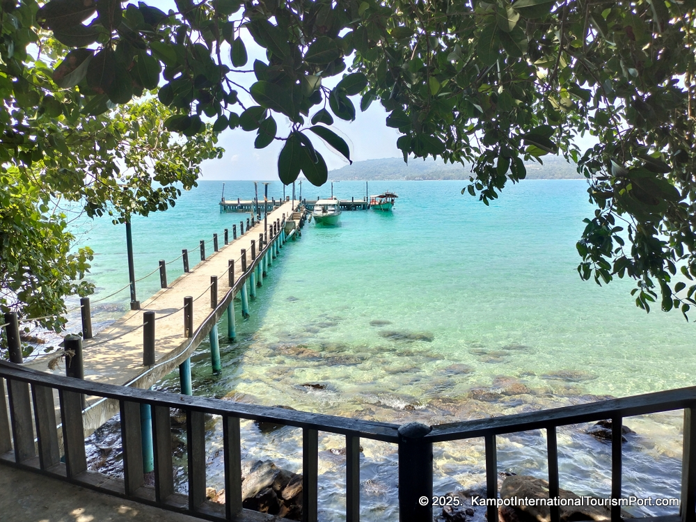 Kampot International Tourism Port in Cambodia. Ferry to Koh Rong and Koh Rong Samloem Islands.