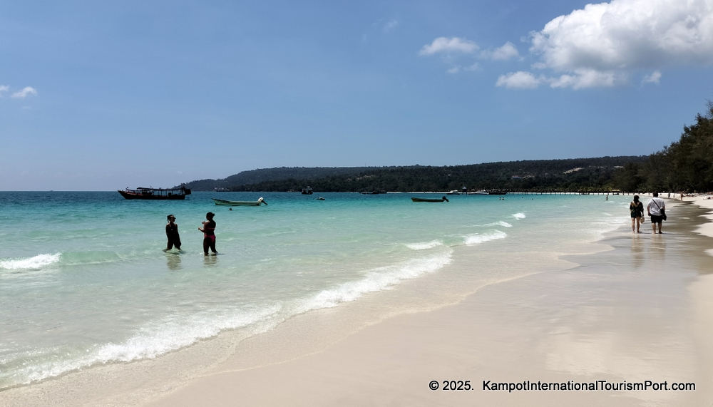 Kampot International Tourism Port in Cambodia. Ferry to Koh Rong and Koh Rong Samloem Islands.