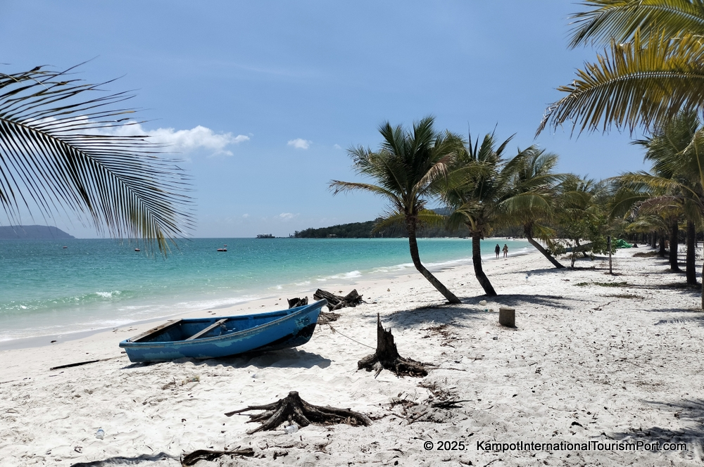 Kampot International Tourism Port in Cambodia. Ferry to Koh Rong and Koh Rong Samloem Islands.