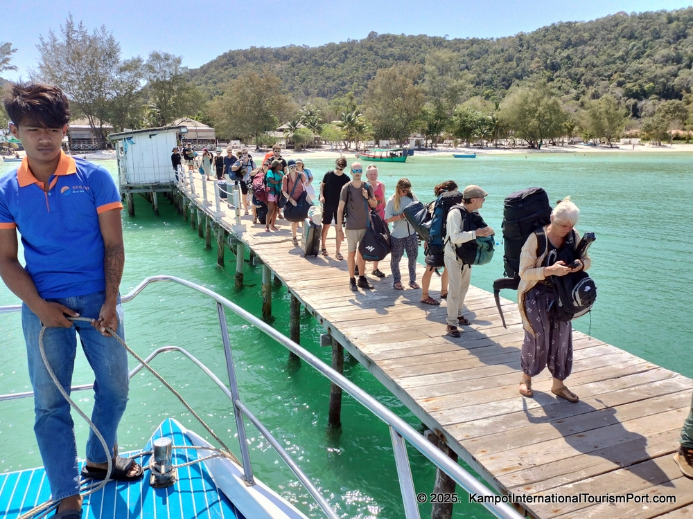 Kampot International Tourism Port in Cambodia. Ferry to Koh Rong and Koh Rong Samloem Islands.